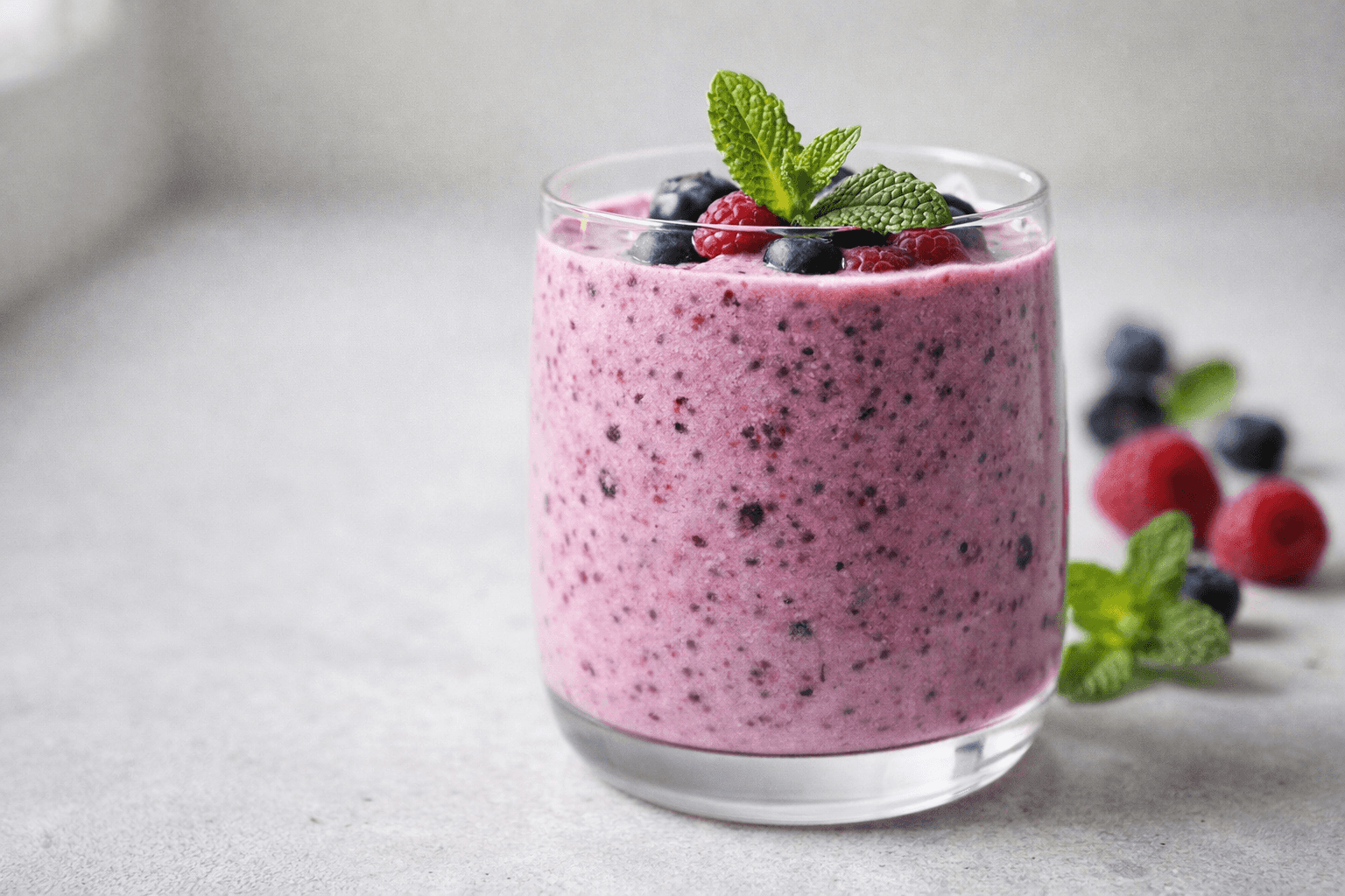 Senior-Friendly Multivitamin Berry Smoothie