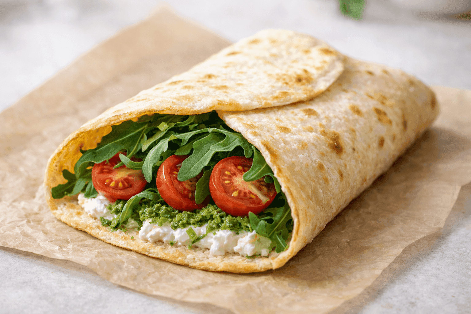 Viral Cottage Cheese Flatbread Wrap (High-Protein)