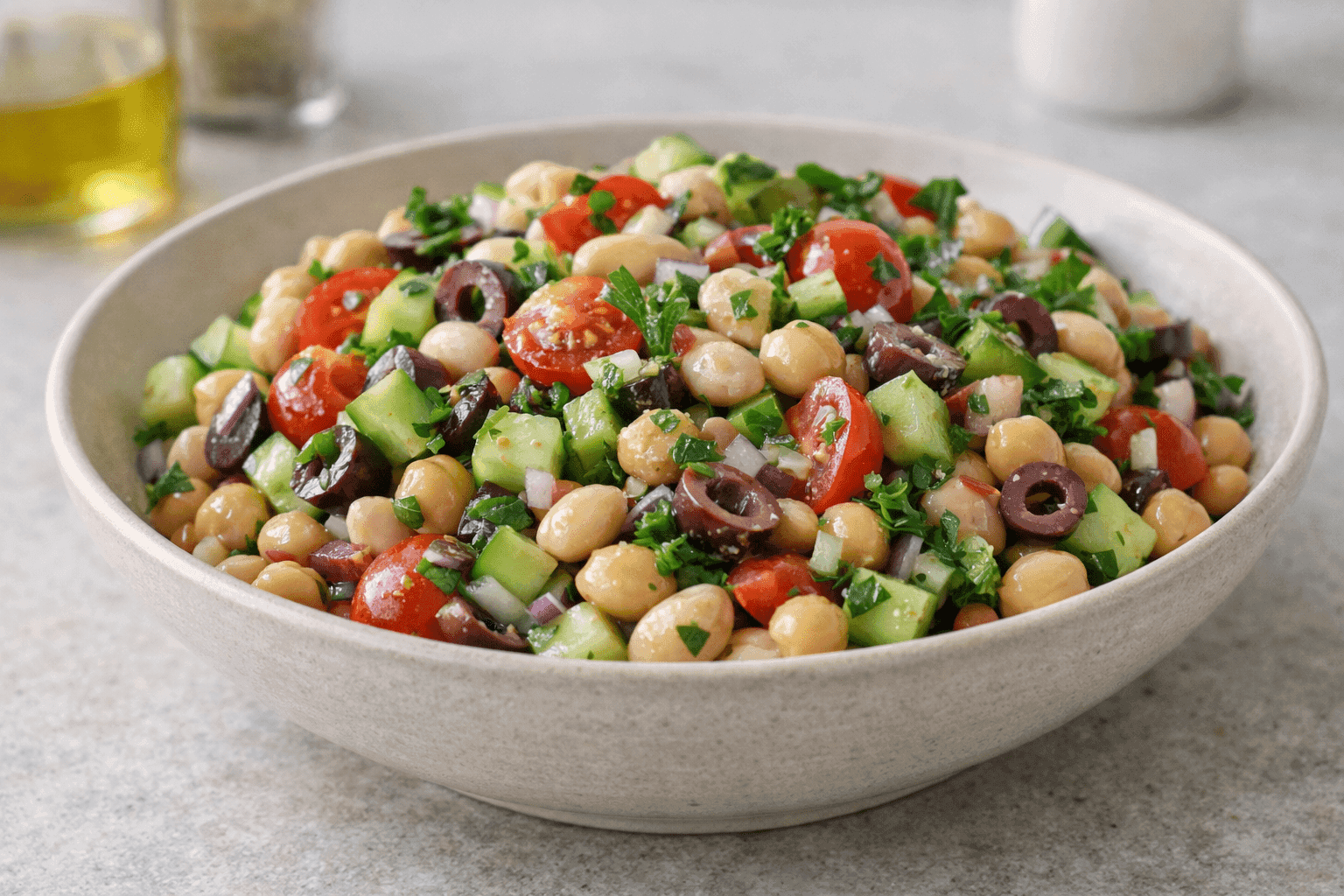 Mediterranean Dense Bean Salad