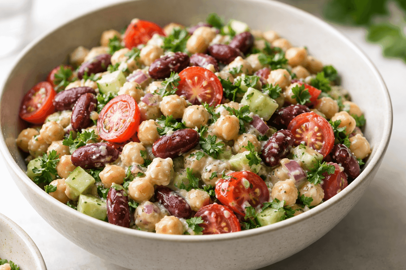 Miso Tahini Dense Bean Salad