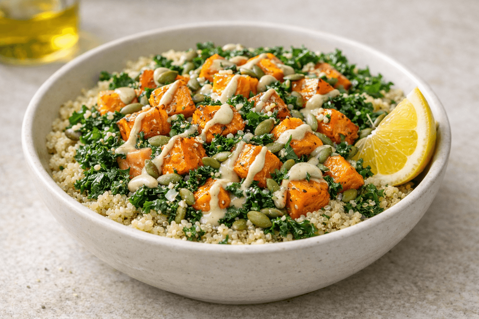 Roasted Sweet Potato Quinoa Bowl