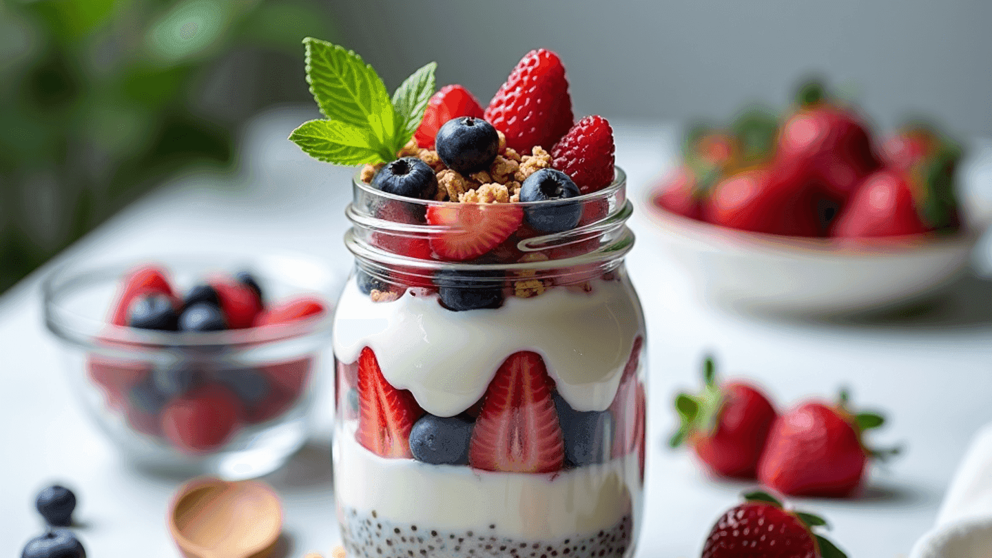 Delicious Chia Pudding Parfaits With Berries
