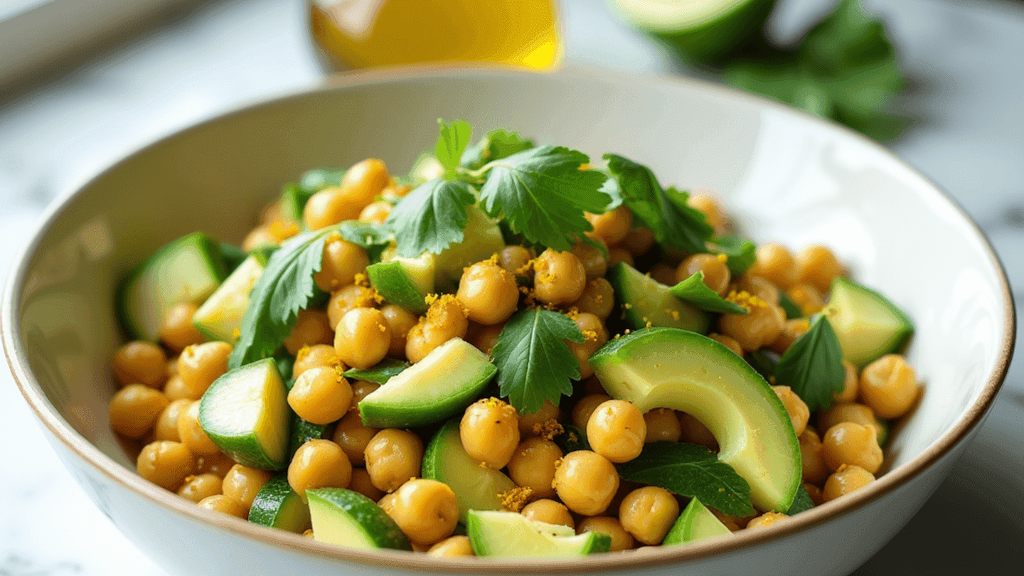 Vibrant Chickpea Cucumber Lime Salad