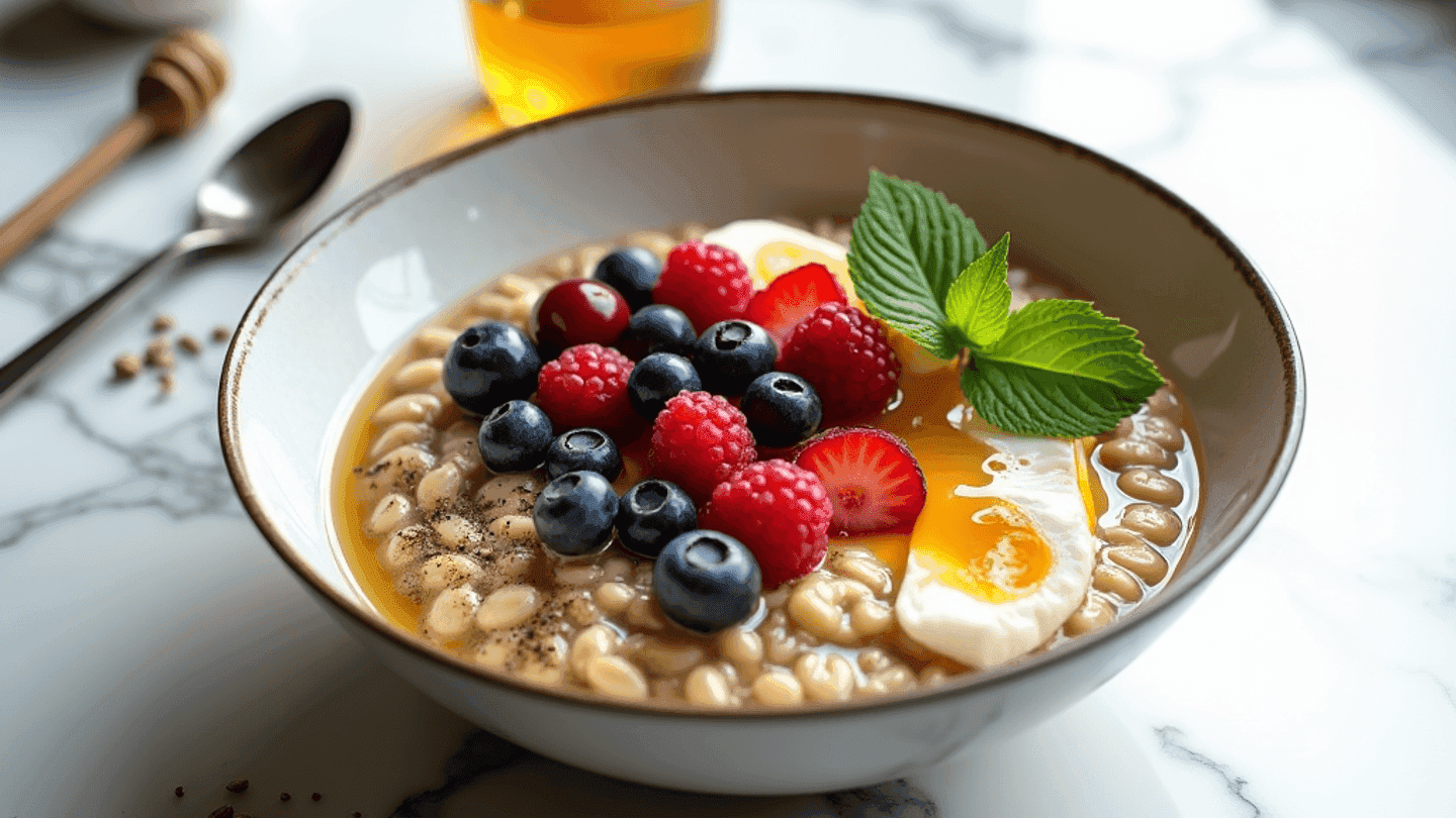 High-Protein Cottage Cheese and Berry Overnight Oats