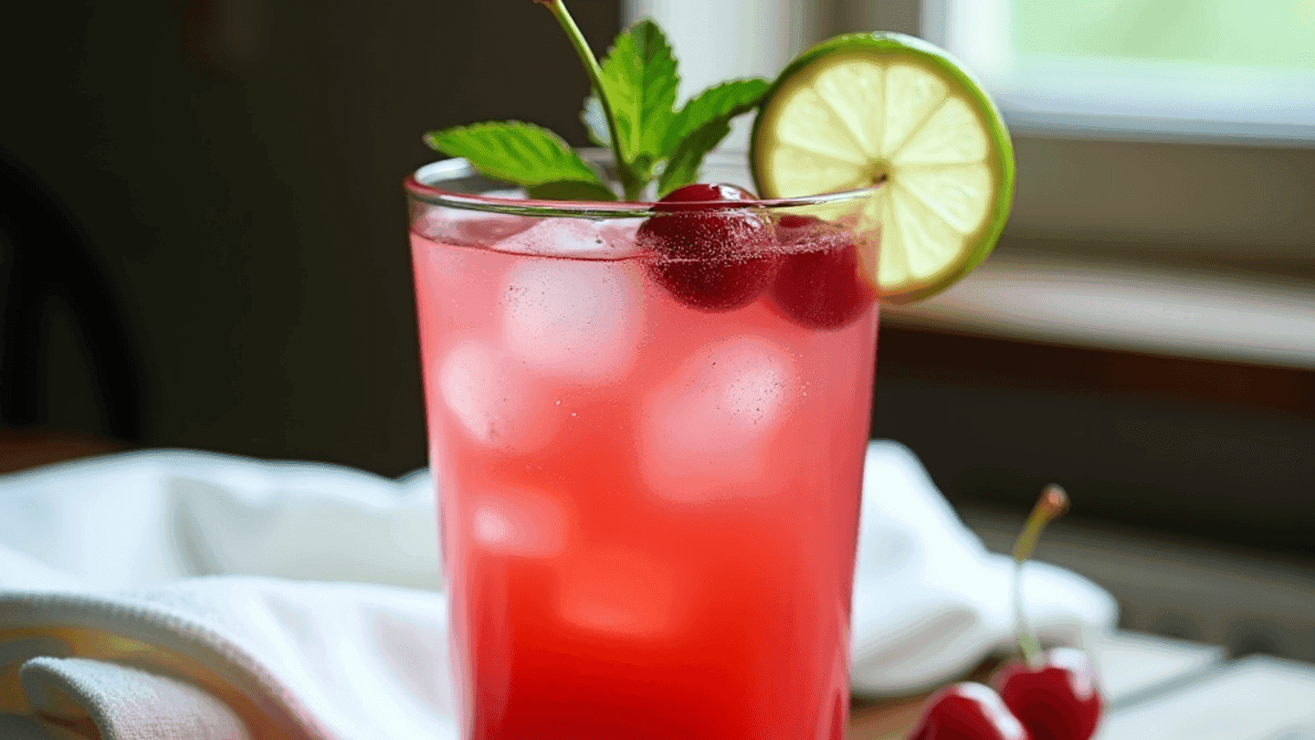 Refreshing Cherry Limeade Mocktail