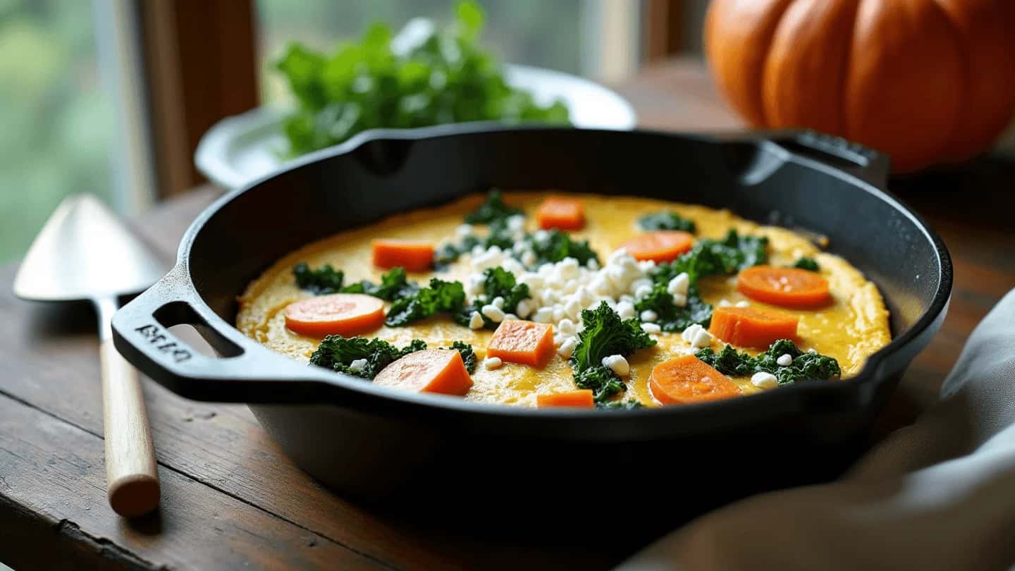 Savory Pumpkin and Kale Frittata