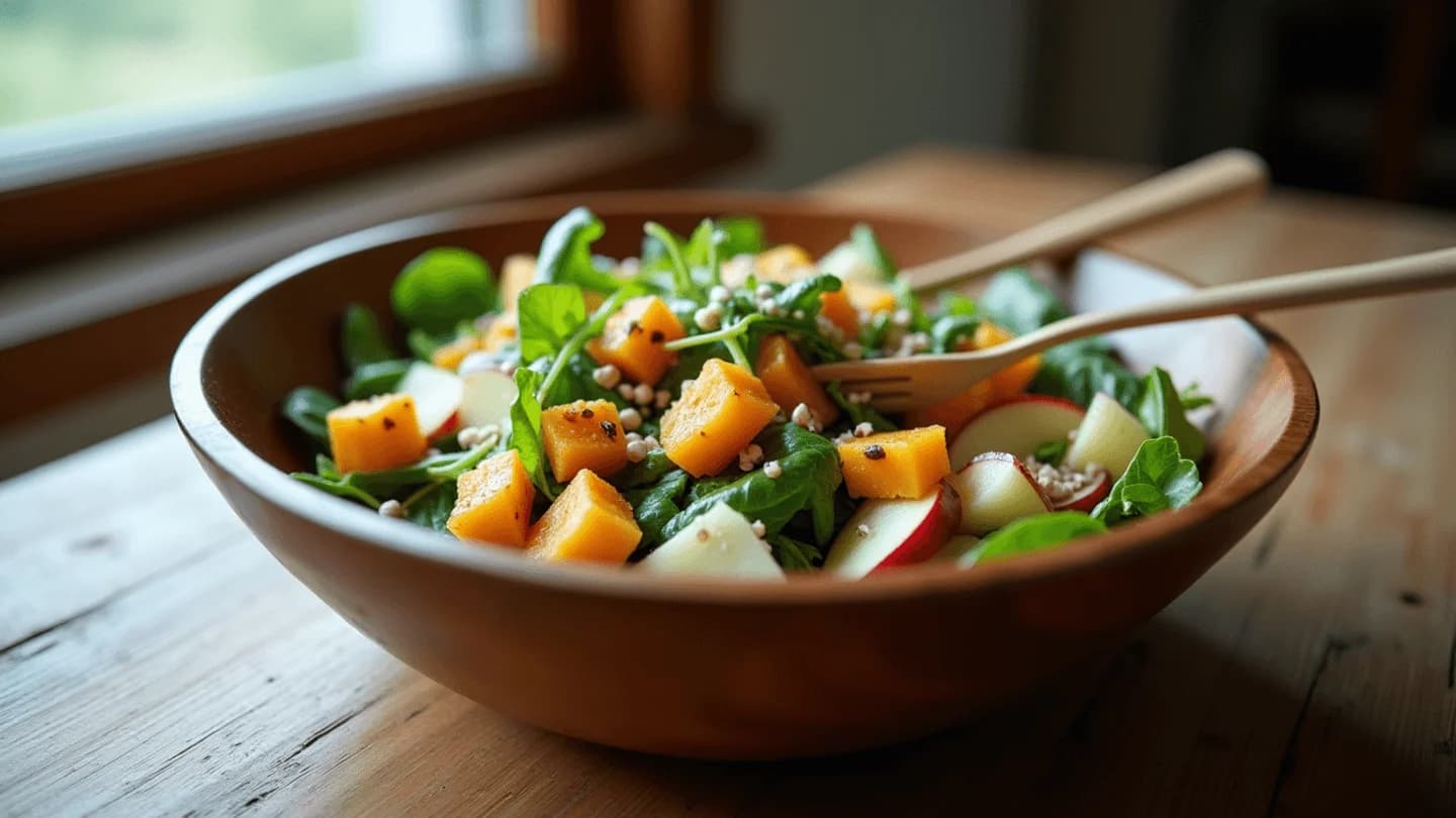 Warm Apple and Butternut Squash Salad