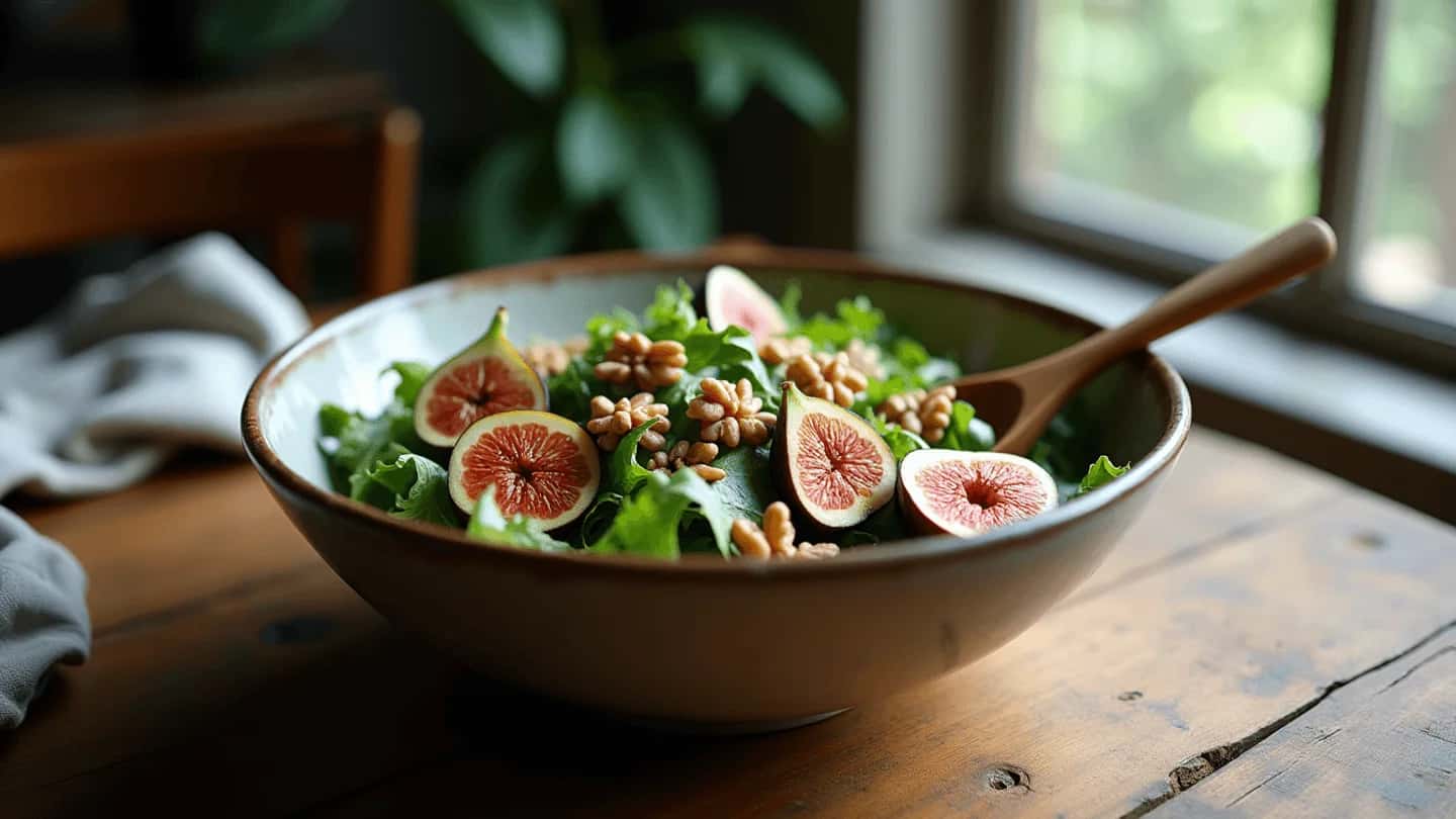 Creamy Fig and Walnut Salad