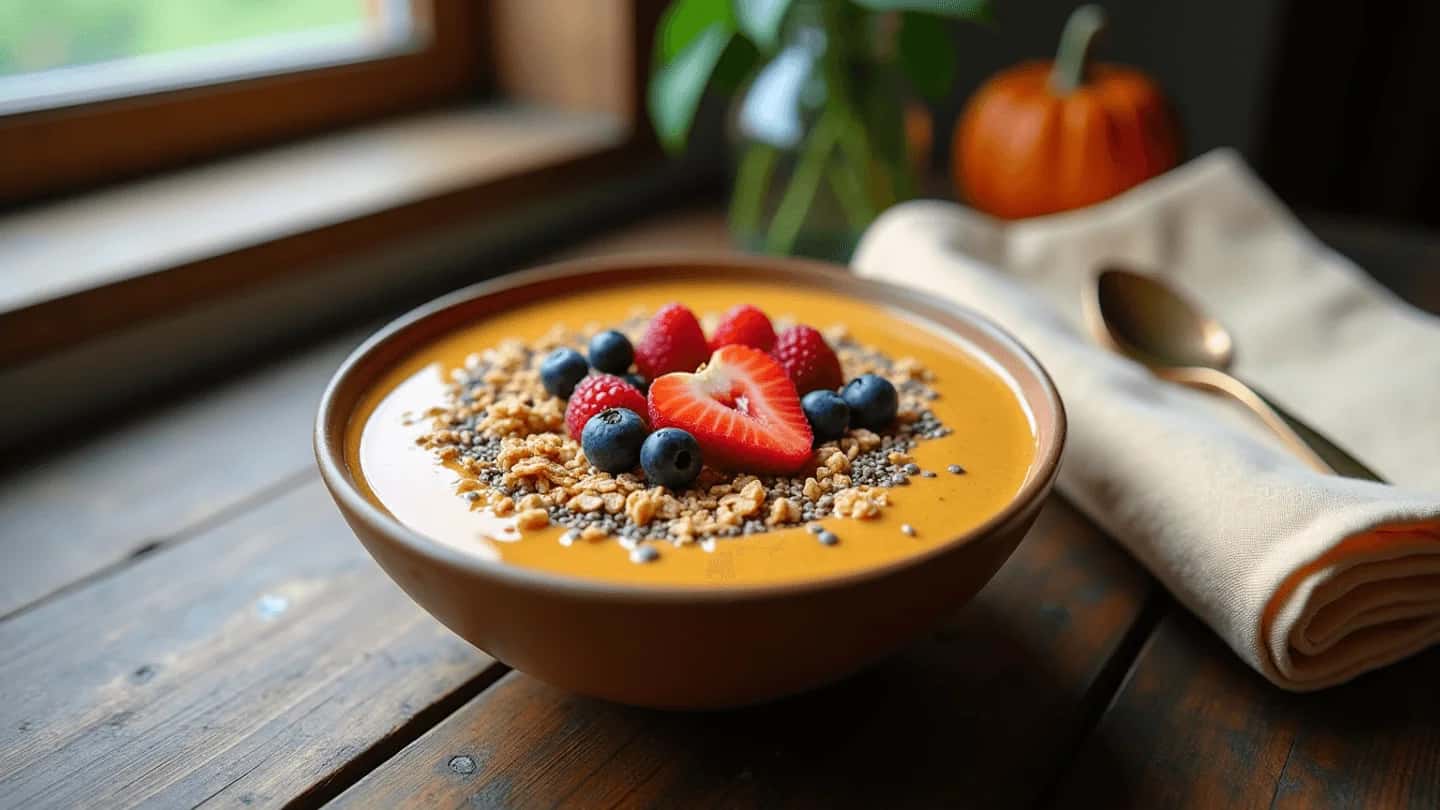 Creamy Pumpkin Spice Smoothie Bowl