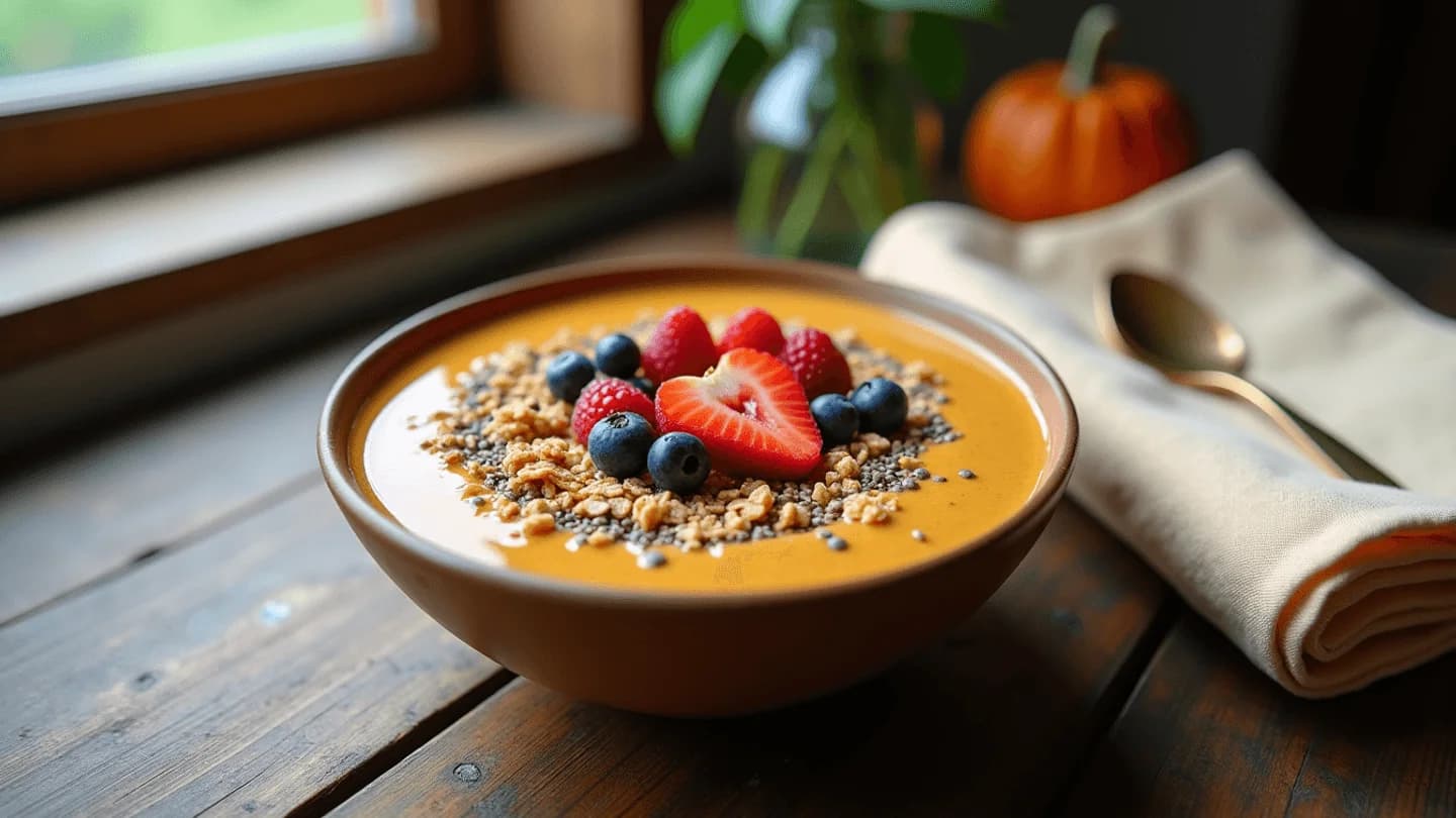 Creamy Pumpkin Spice Smoothie Bowl
